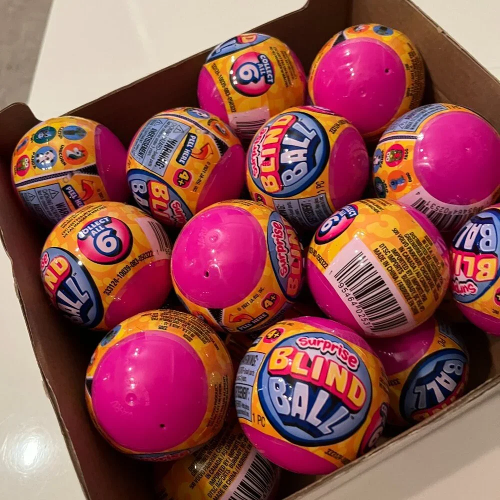 Surprise Fun Blind Ball Toy Lot 24 Mini Mystery Plastic Balls Kids Toys‎ Ages 3+